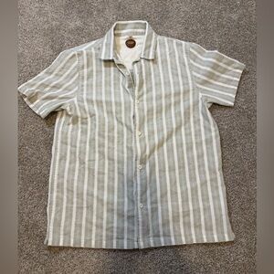 Common‎ People Mens Cotton Blend Button Up Shirt Large